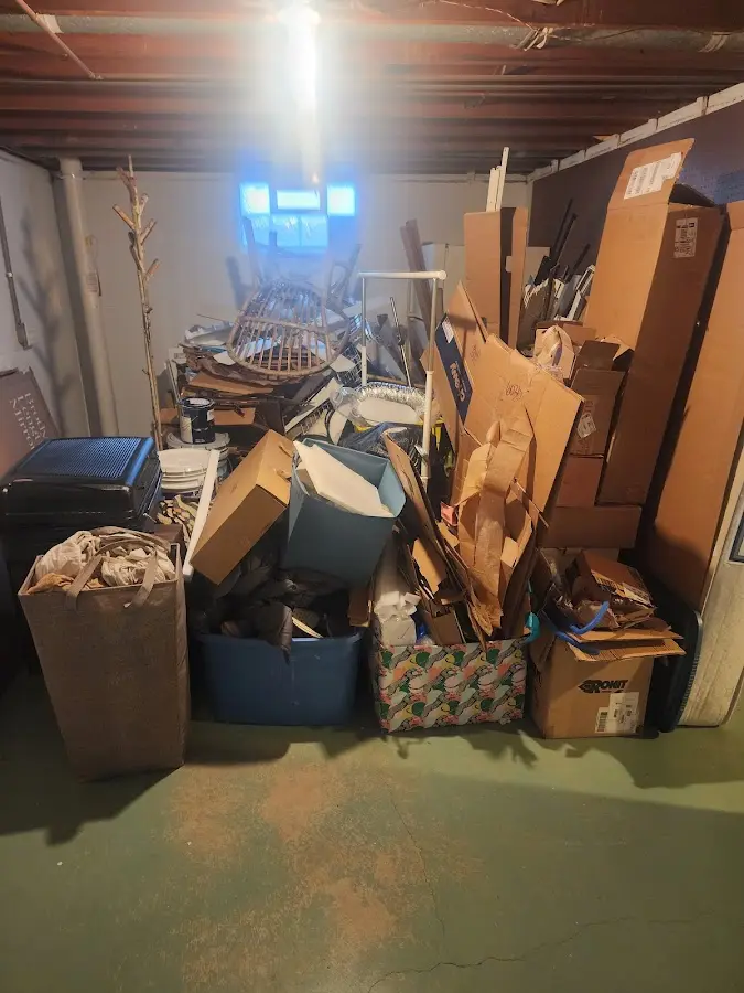 Roll-off dumpster container at job site for Concrete Dumpster Rental in Volney